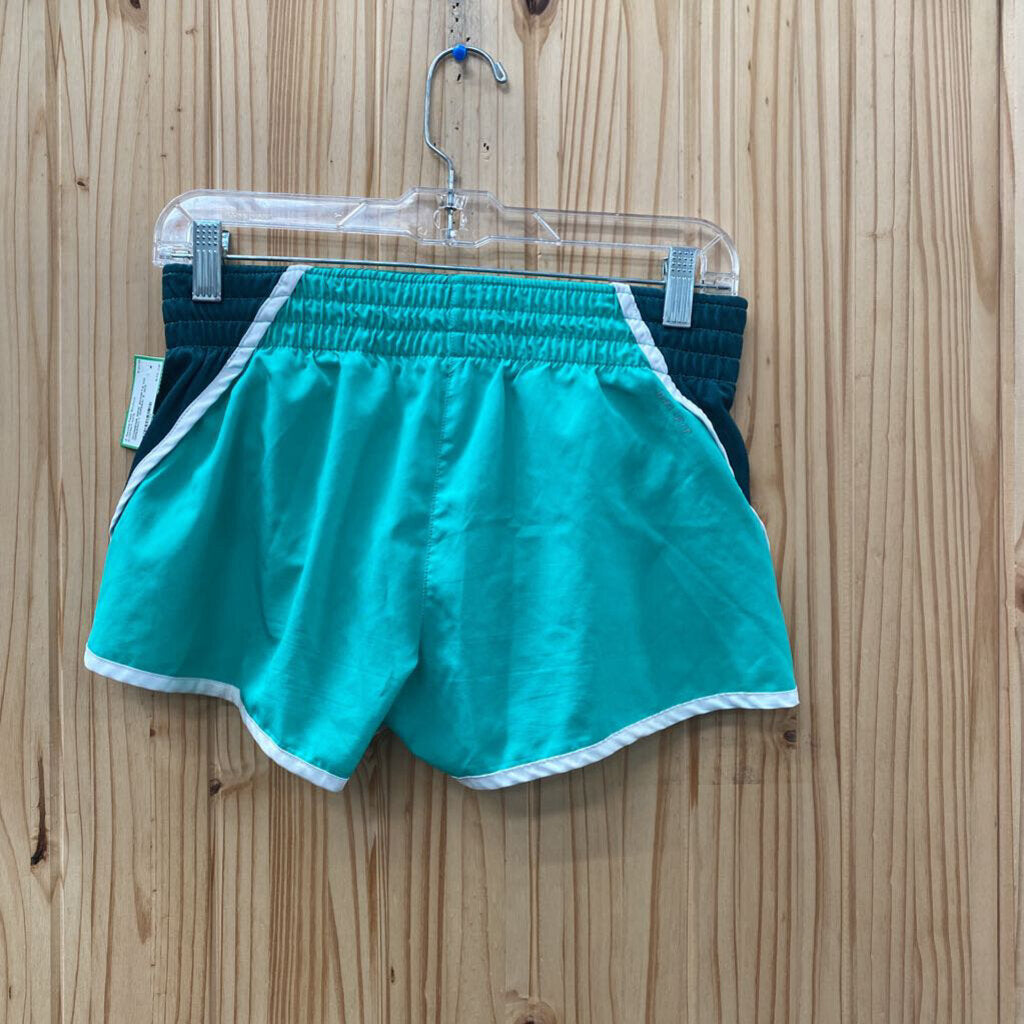 WOMENS NIKE SHORTS DK GREEN/LT GREEN S