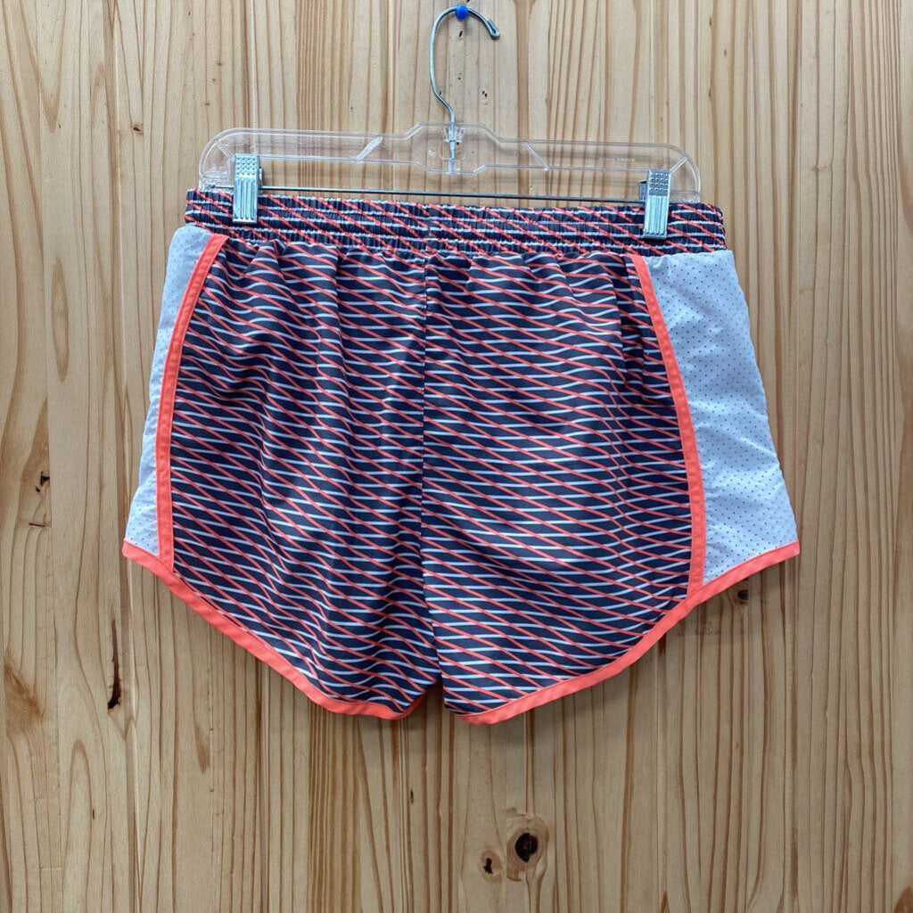 WOMENS UNDER ARMOUR SHORTS CORAL/WHITE/DK GREY M