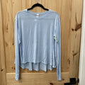 WOMENS LULULEMON LT BLUE LS CROP TOP SHIRT 10
