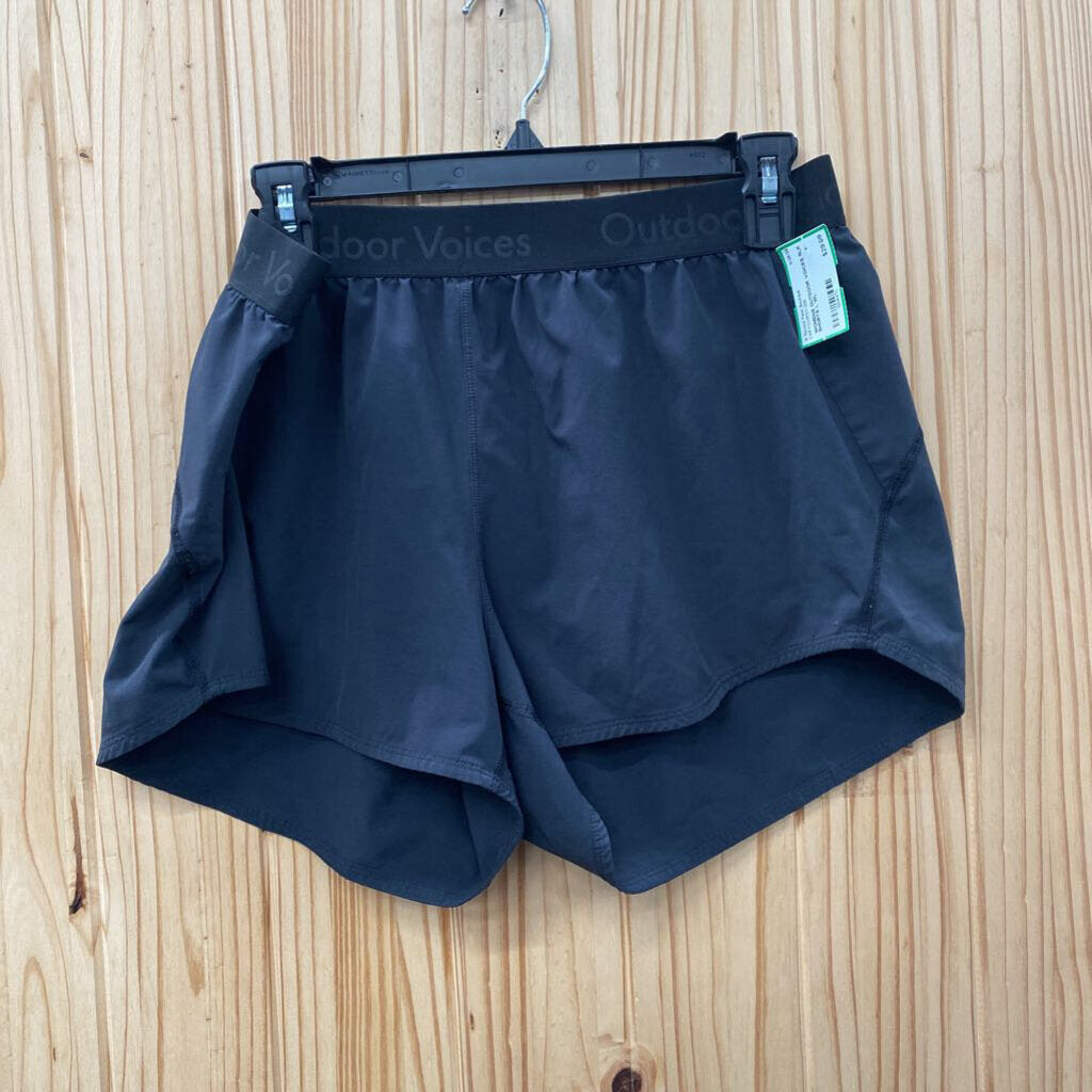 WOMENS OUTDOOR VOICES BLK SHORTS L