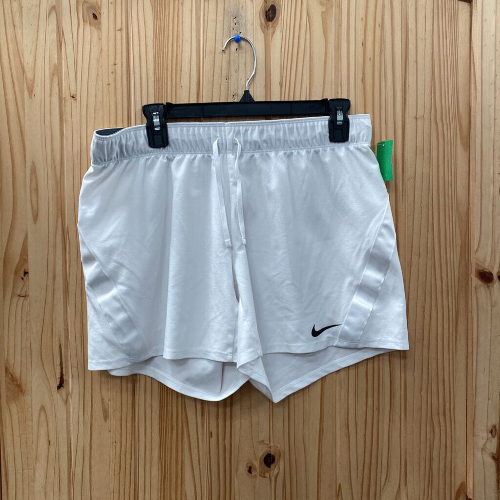 WOMENS NIKE SHORTS WHITE/BLK M
