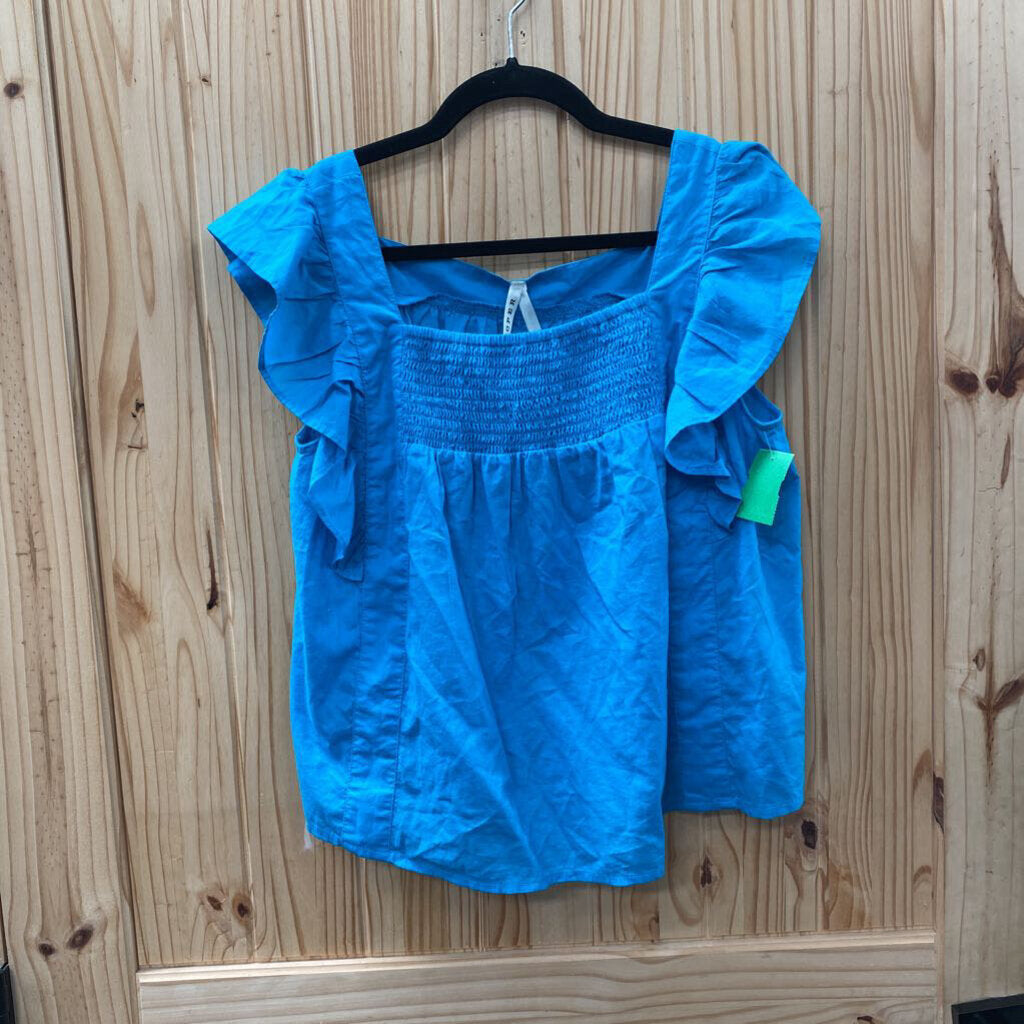 WOMENS ROPER CYAN CASUAL TOP M NWT