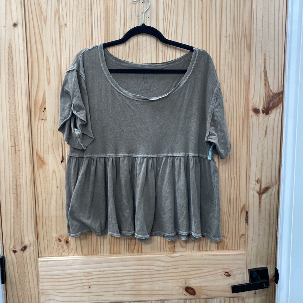 WOMENS WE THE FREE OLIVE GREEN TOP XS