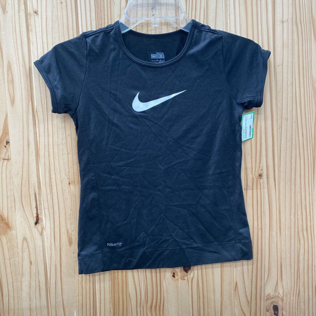 BOYS NIKE SHIRT BLK/WHITE M 10/12