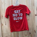 BOYS NIKE SAY NO TO SLOW RED/WHITE SHIRT M 10