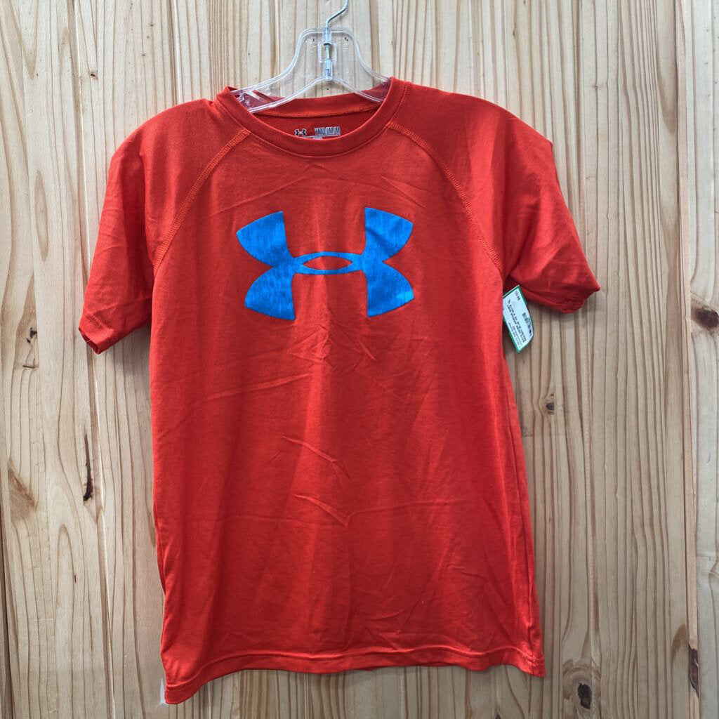 BOYS UNDER ARMOUR SHIRT RED/SKY BLUE YM 10