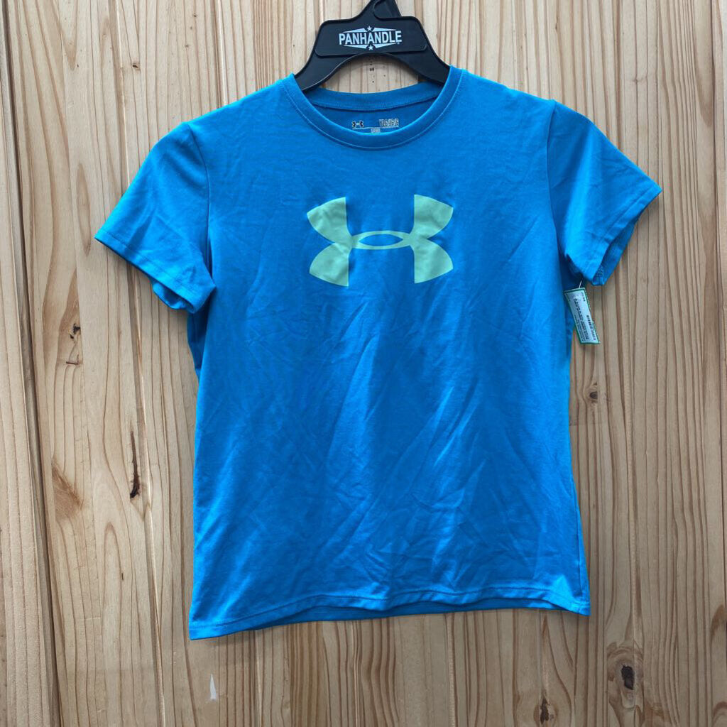 BOYS UNDER ARMOUR SHIRT CYAN/AQUA YLG 12