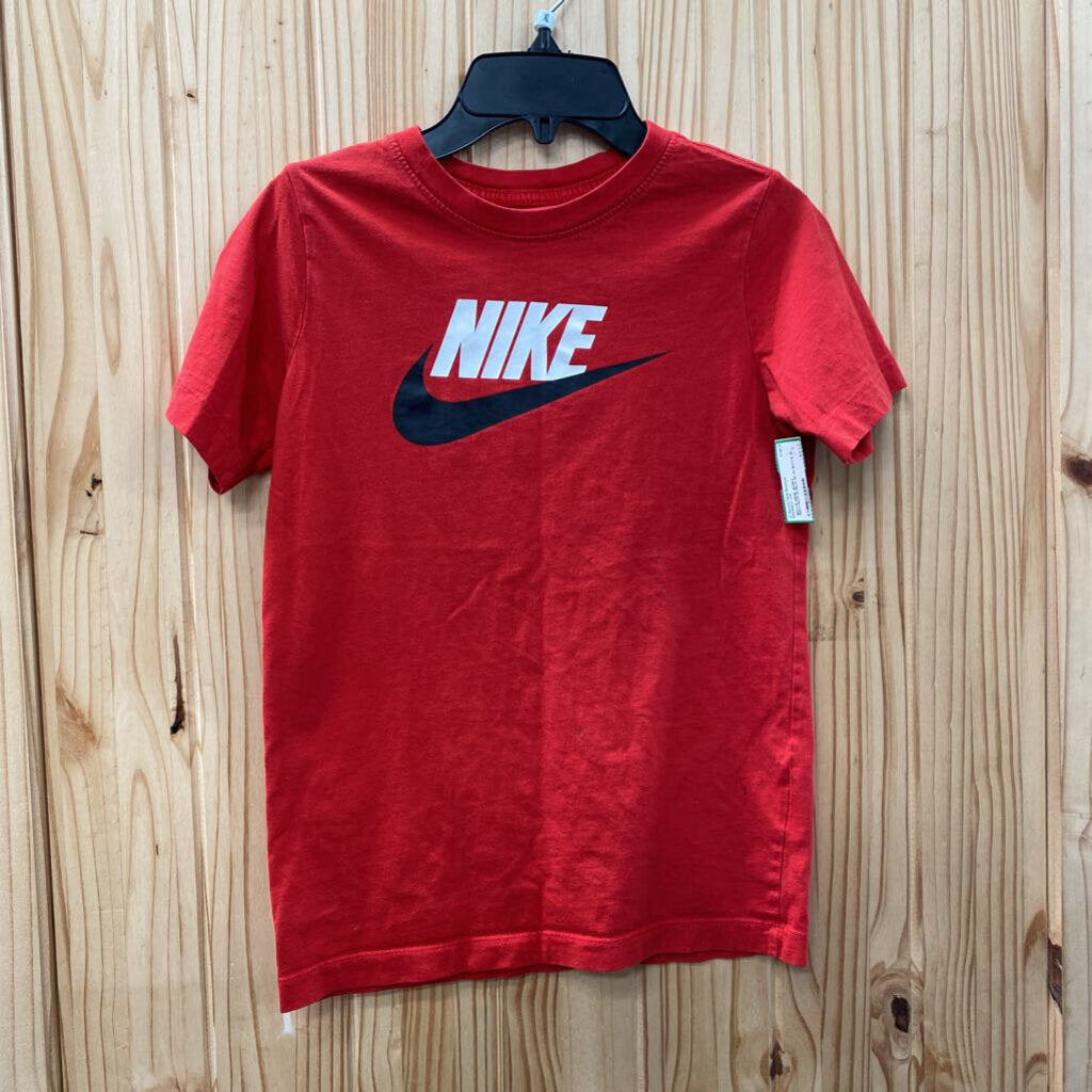 BOYS NIKE SHIRT RED/WHITE/BLK M 10