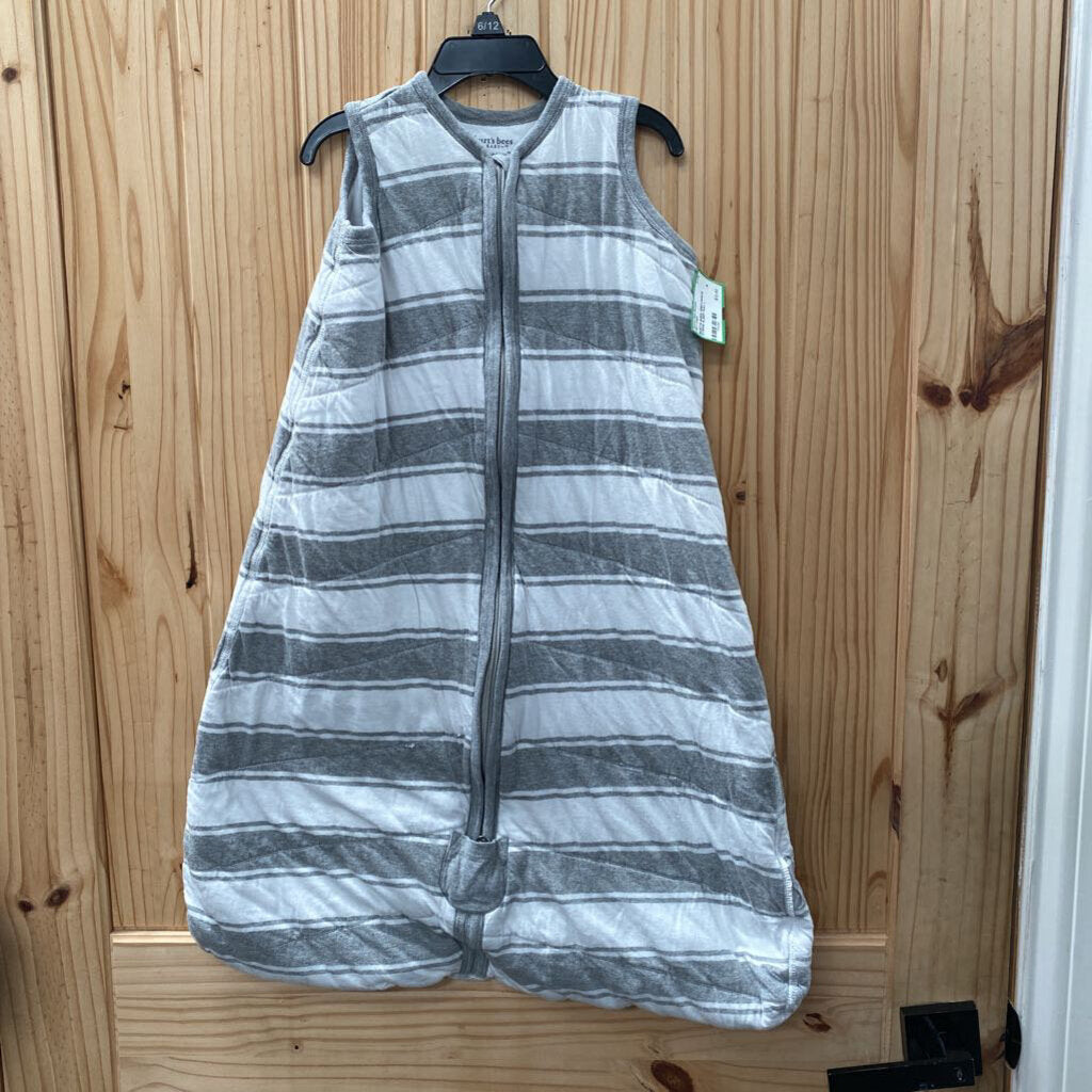 BURT'S BEES GREY/WHITE STRIPE SLEEP SAC L