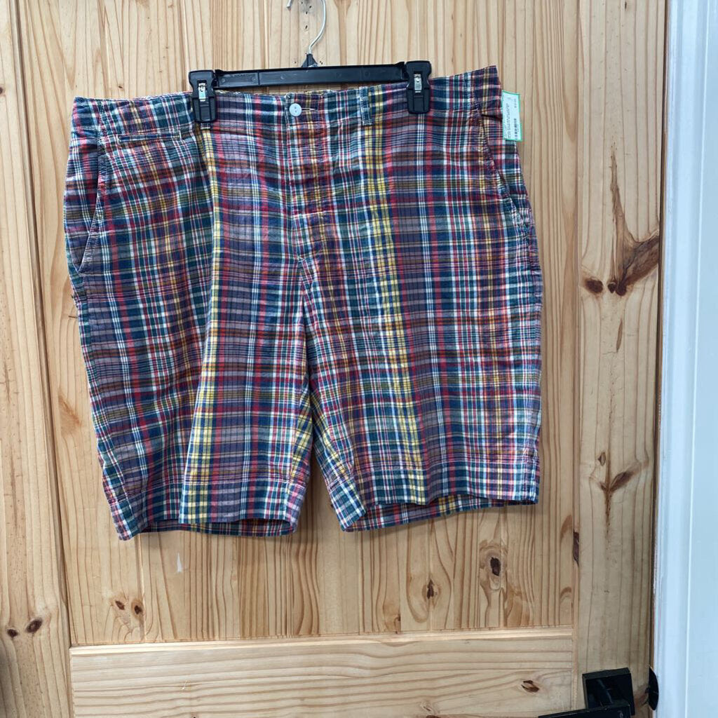 MENS POLO RALPH LAUREN PLAID SHORTS 40