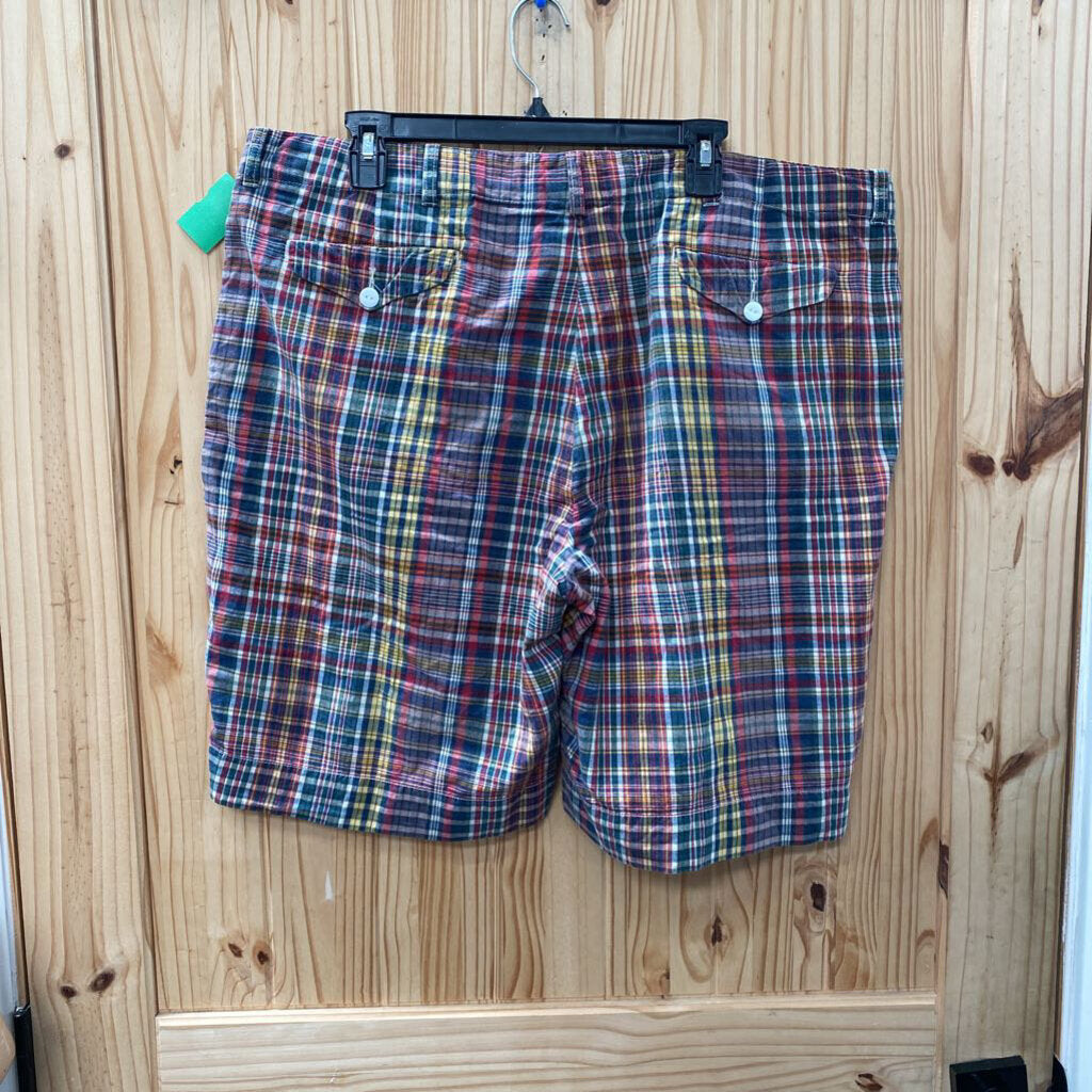 MENS POLO RALPH LAUREN PLAID SHORTS 40