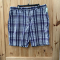MENS TOMMY HILFIGER BLUE/WHITE PLAID SHORTS 40