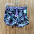 GIRLS UNDER ARMOR SHORTS LT PURPLE/SKY BLUE/BLK YMD 10
