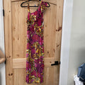 WOMENS PINK/YELLOW/FUSHIA ONE SHOULDER DRESS XL NWT