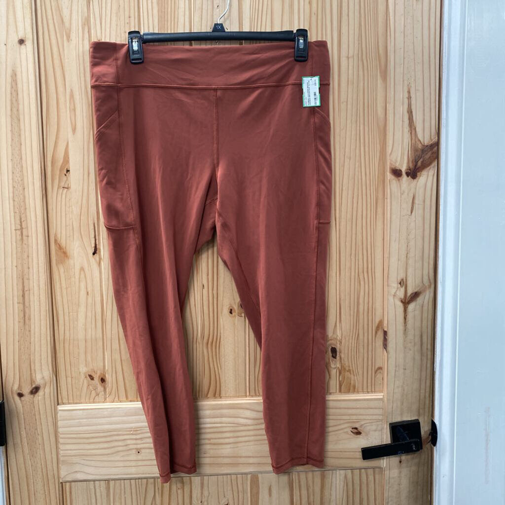 WOMENS LULULEMON BROWN LEGGINGS BROWN RUST 18