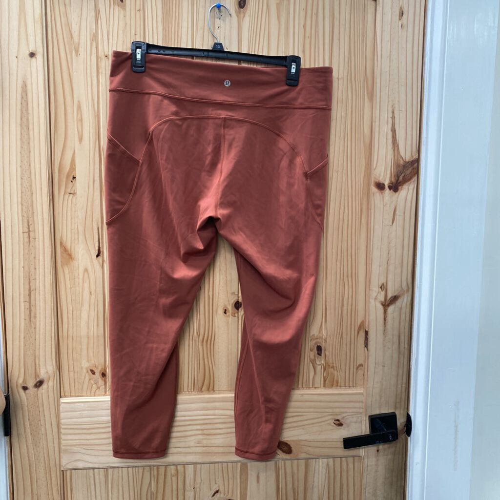 WOMENS LULULEMON BROWN LEGGINGS BROWN RUST 18