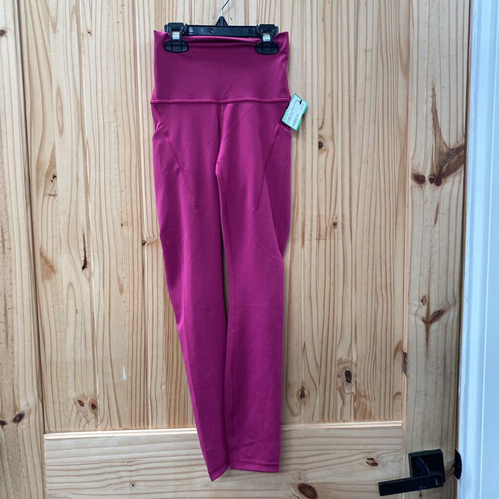 WOMENS LULULEMON DK FUSHIA LEGGINGS 0