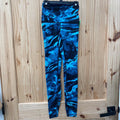 WOMENS LULULEMON SKY BLUE/BLK SWIRL 2 NWOT