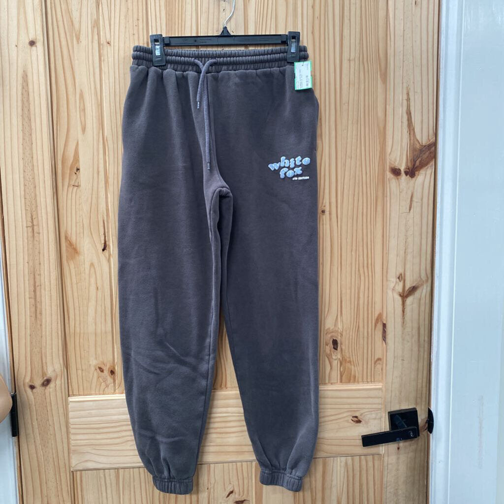 WOMENS WHITE FOX GREY JOGGERS XS