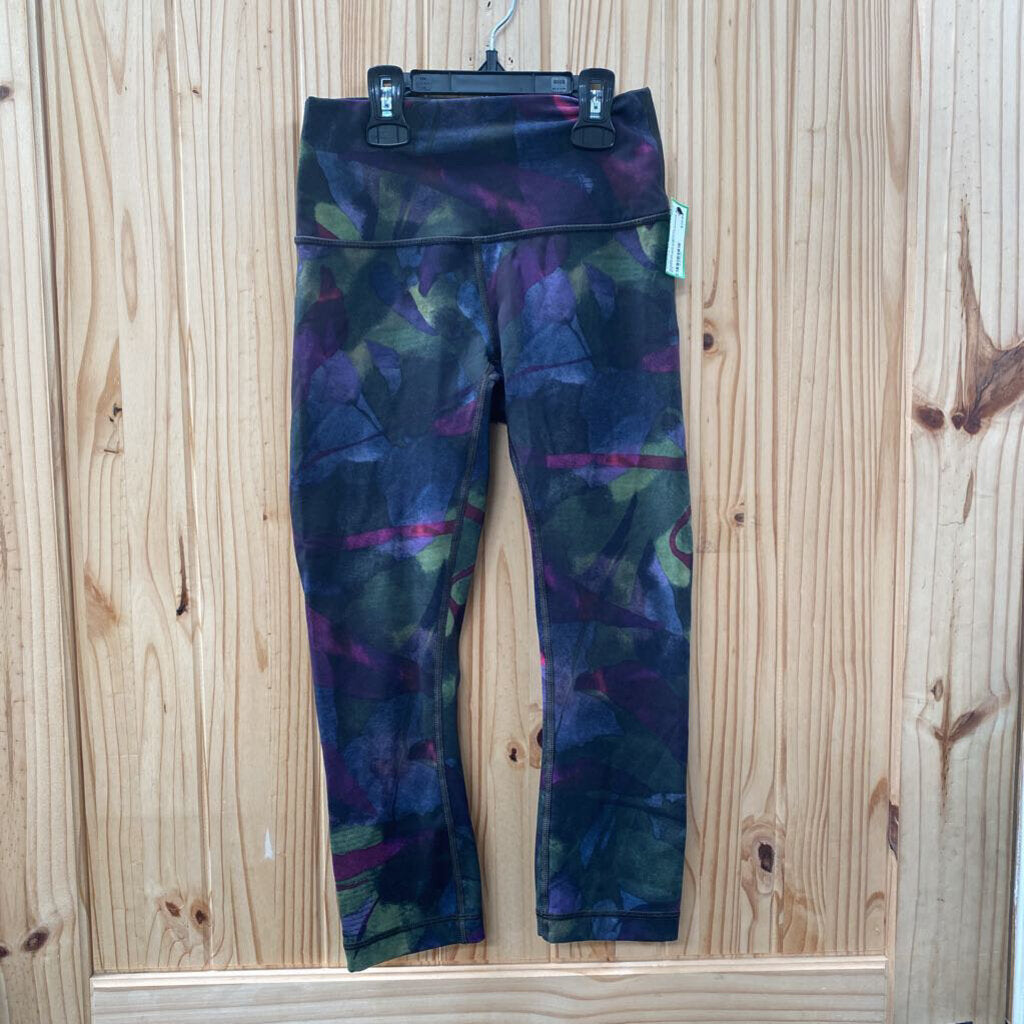 WOMENS LULULEMON GREEN/PURPLE/BLK LEGGINGS 4