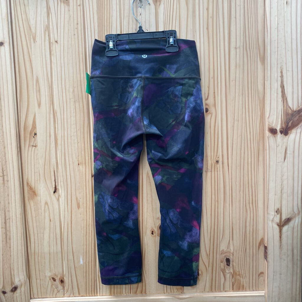 WOMENS LULULEMON GREEN/PURPLE/BLK LEGGINGS 4