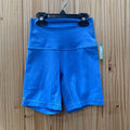 WOMENS LULULEMON SKY BLUE BIKER SHORTS 0