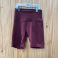 WOMENS LULULEMON WINE BIKER SHORTS 2