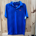 MENS UNDER ARMOUR CYAN/ORANGE POLO SHIRT S