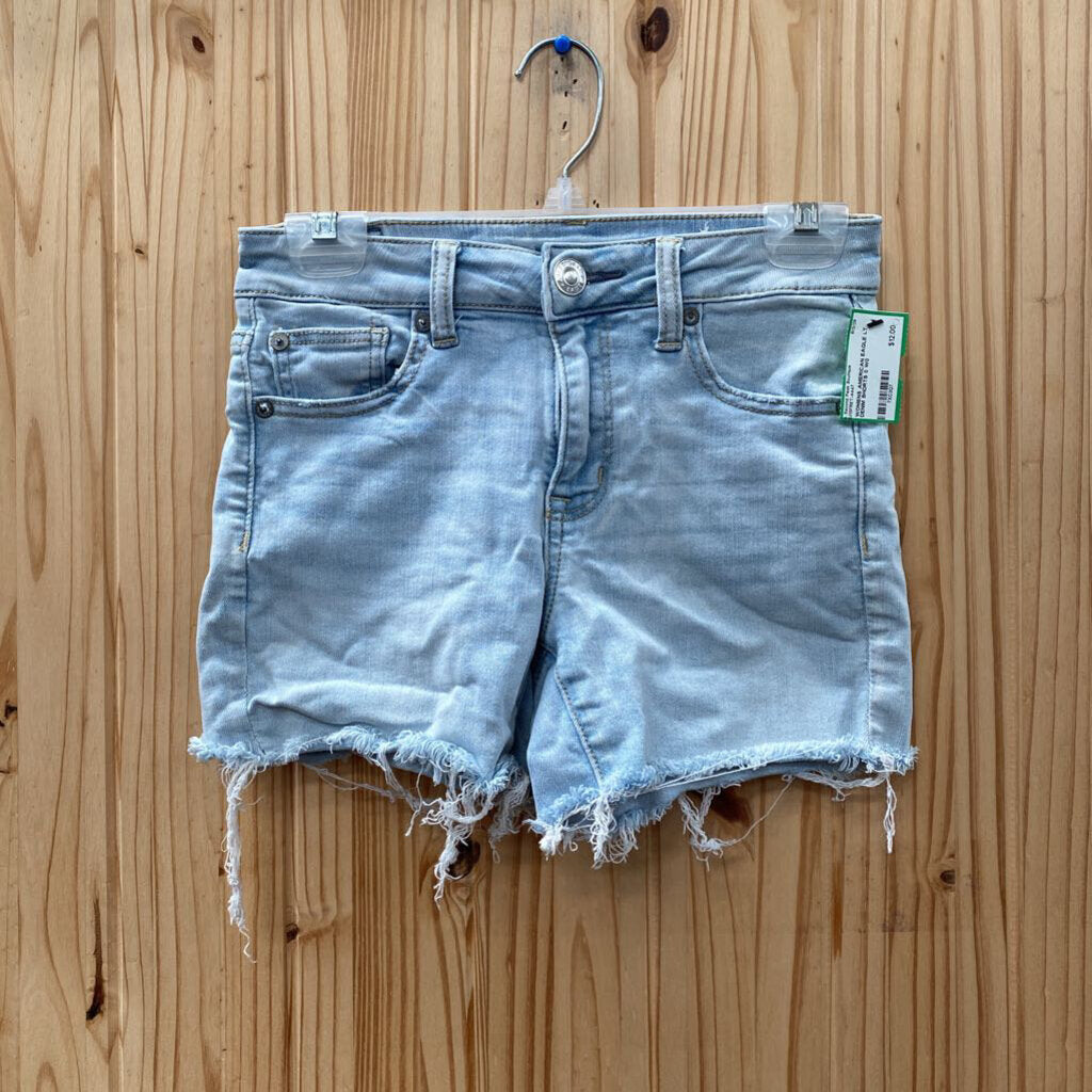 WOMENS AMERICAN EAGLE LT DENIM SHORTS 0