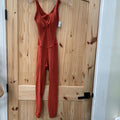 WOMENS LULULEMON BURNT ORANGE SL ROMPER 0