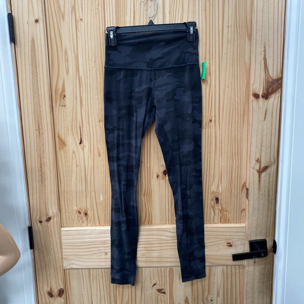 WOMENS LULULEMON LEGGINGS BLK/CHARCOAL CAMO 6