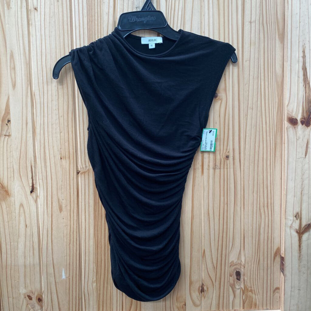 WOMENS AGOLDE BLK CASUAL TOP XS