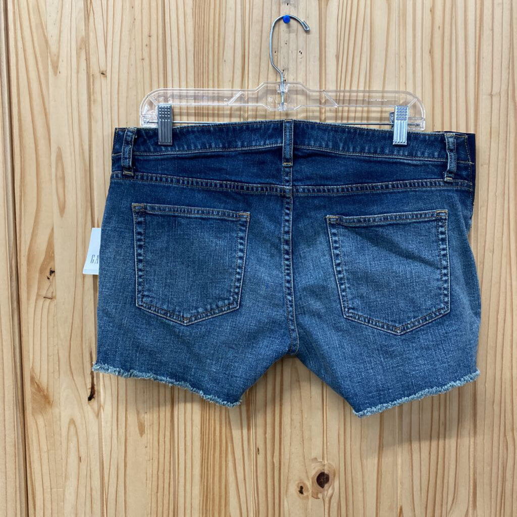 WOMENS GAP DENIM JEAN SHORTS MATERNITY 12 NWT