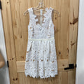 WOMENS JUST ME CASUAL SL DRESS W/FLOWERS S