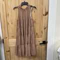 WOMENS THE DROP SL CASUAL SKIRT DK TAN W/WHITE DOTS S NWT