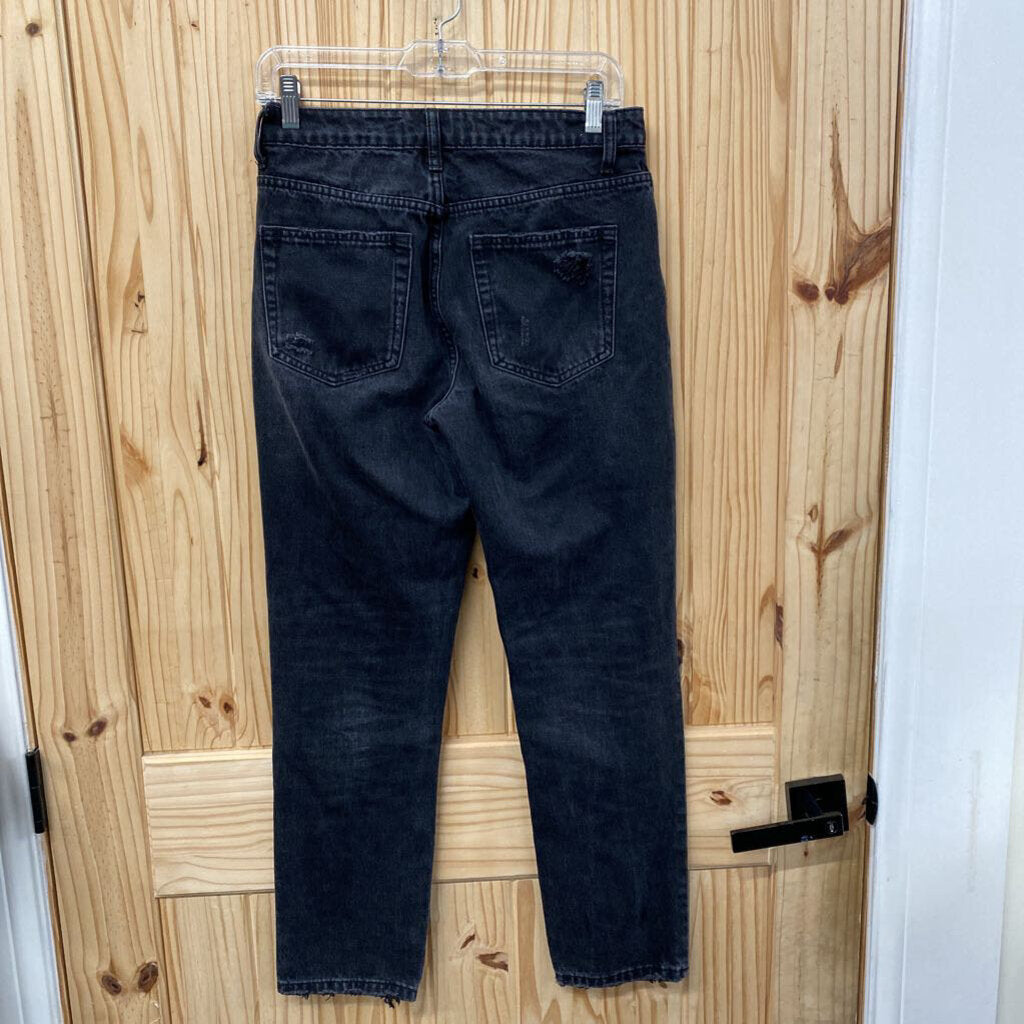 WOMENS TNR BLK DENIM DIST. JEANS 26