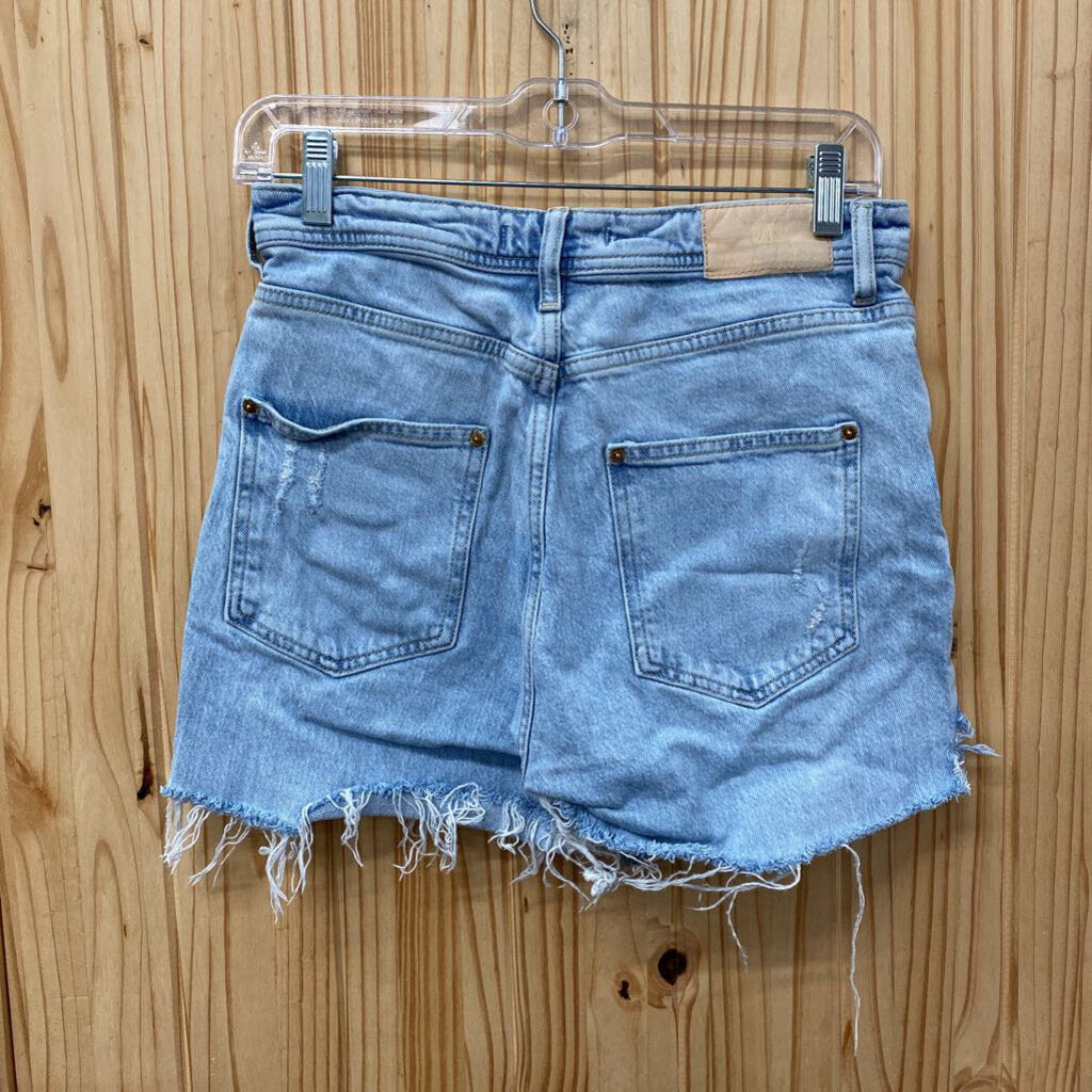 WOMENS ZARA LT DENIM SHORTS 6