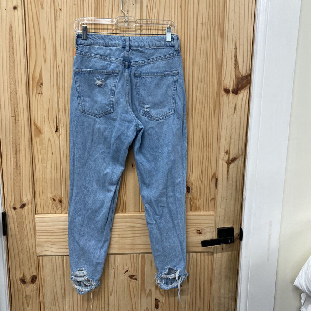 WOMENS TOPSHOP LT DENIM DIST. JEANS 28