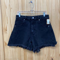 WOMENS A BRAND JEANS BLK DENIM SHORTS 11 NWT