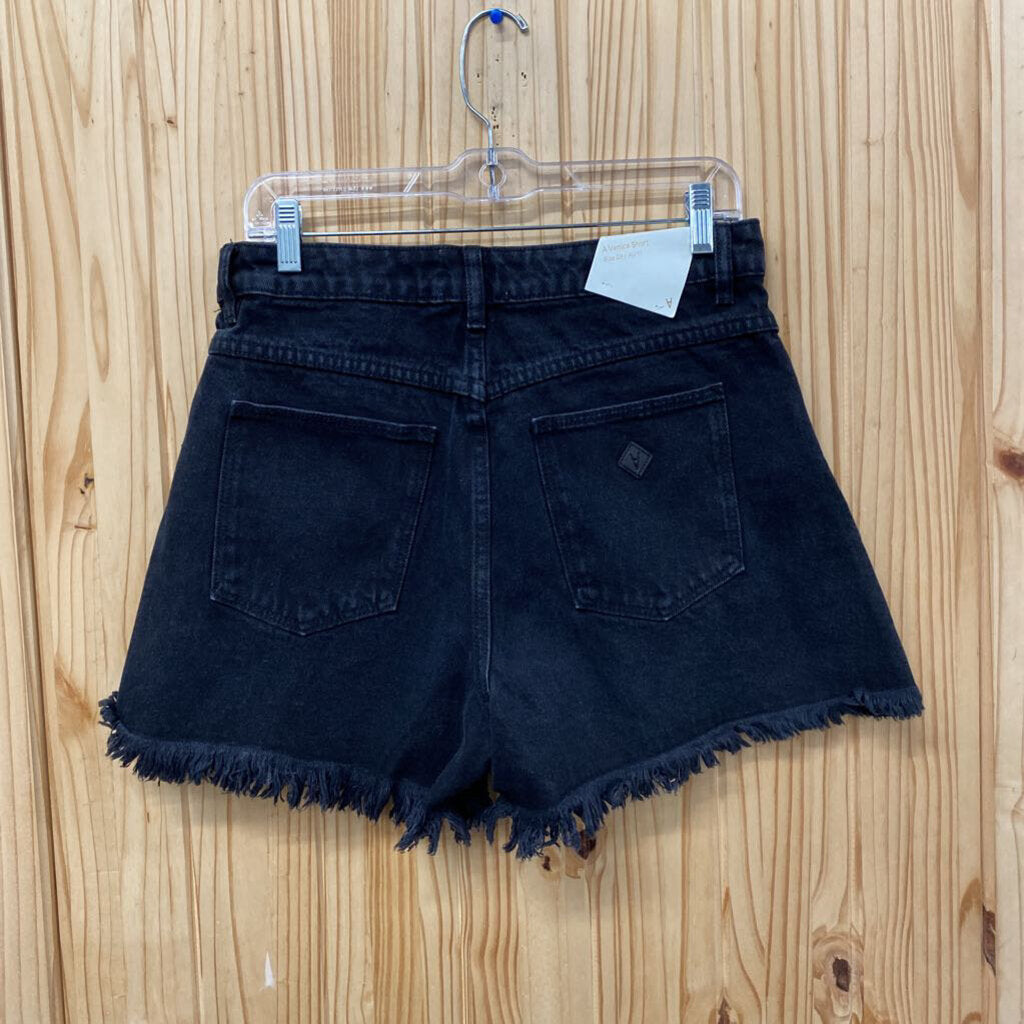 WOMENS A BRAND JEANS BLK DENIM SHORTS 11 NWT