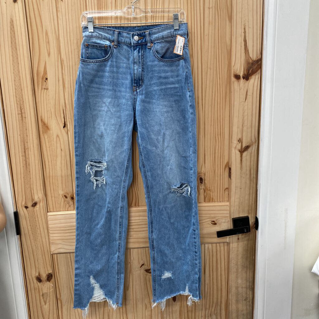 WOMENS BDG LT DENIM DIST. JEANS 27