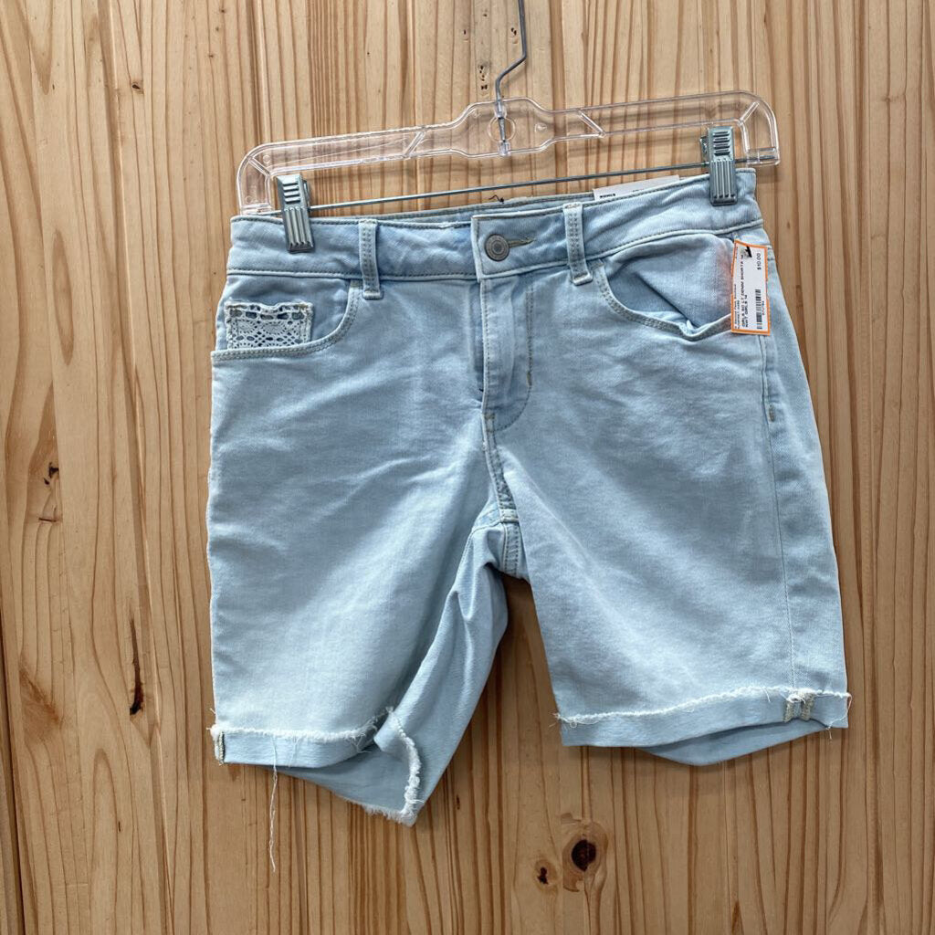 GIRLS SO LT DENIM SHORTS 14 NWT