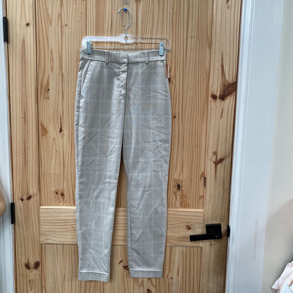 WOMENS H&M CASUAL SLACKS GREY/WHITE 4