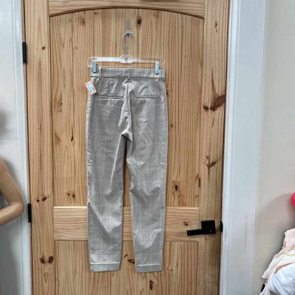 WOMENS H&M CASUAL SLACKS GREY/WHITE 4