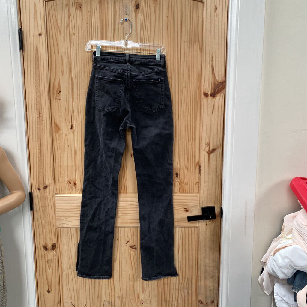 WOMENS H&M BLK DENIM JEANS 6