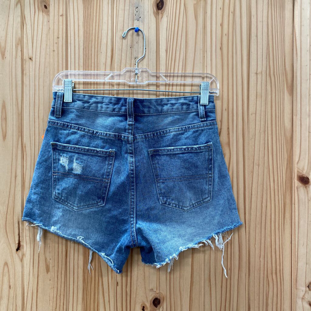 WOMENS GRACIS DENIM JEAN SHORTS S