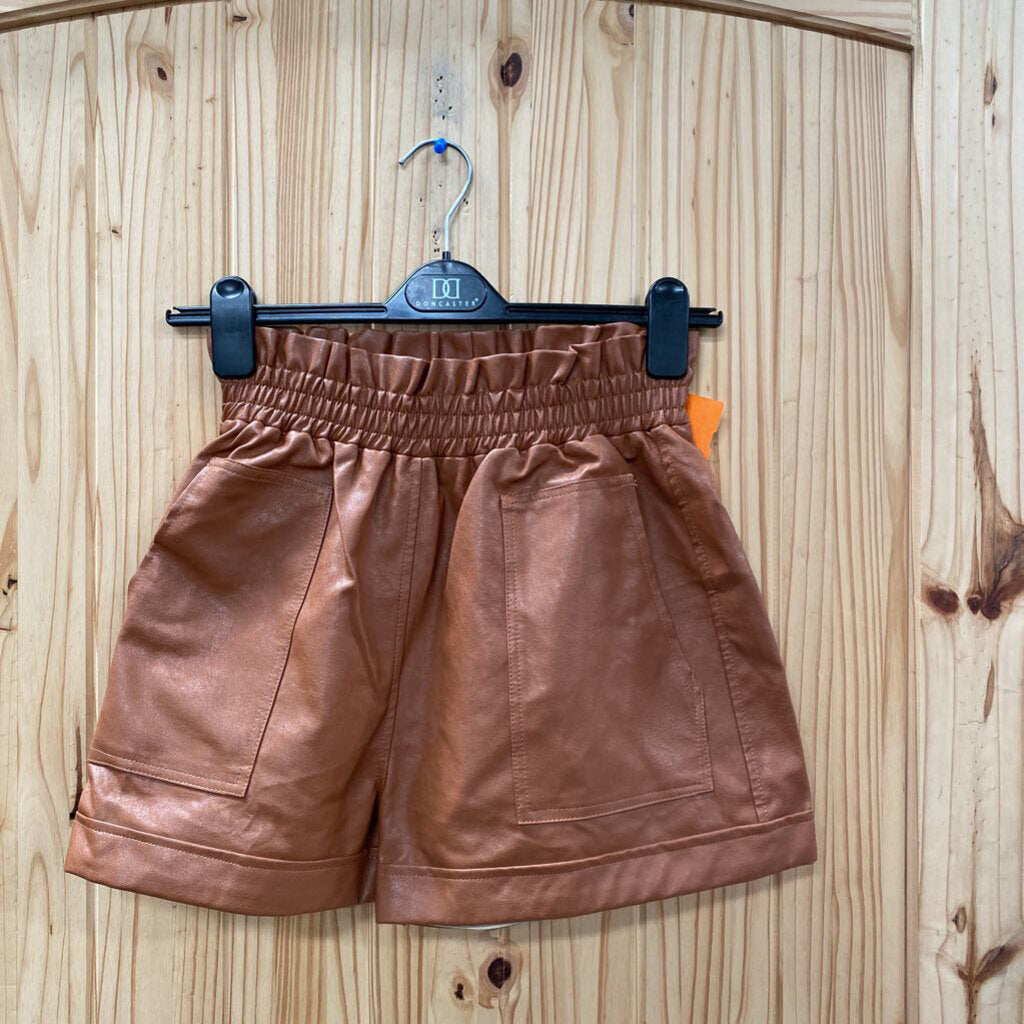 WOMENS GLAM BROWN SHORTS S