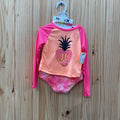 GIRLS HURLEY 3PC SWIM SET ORANGE/PINK 2T NWT