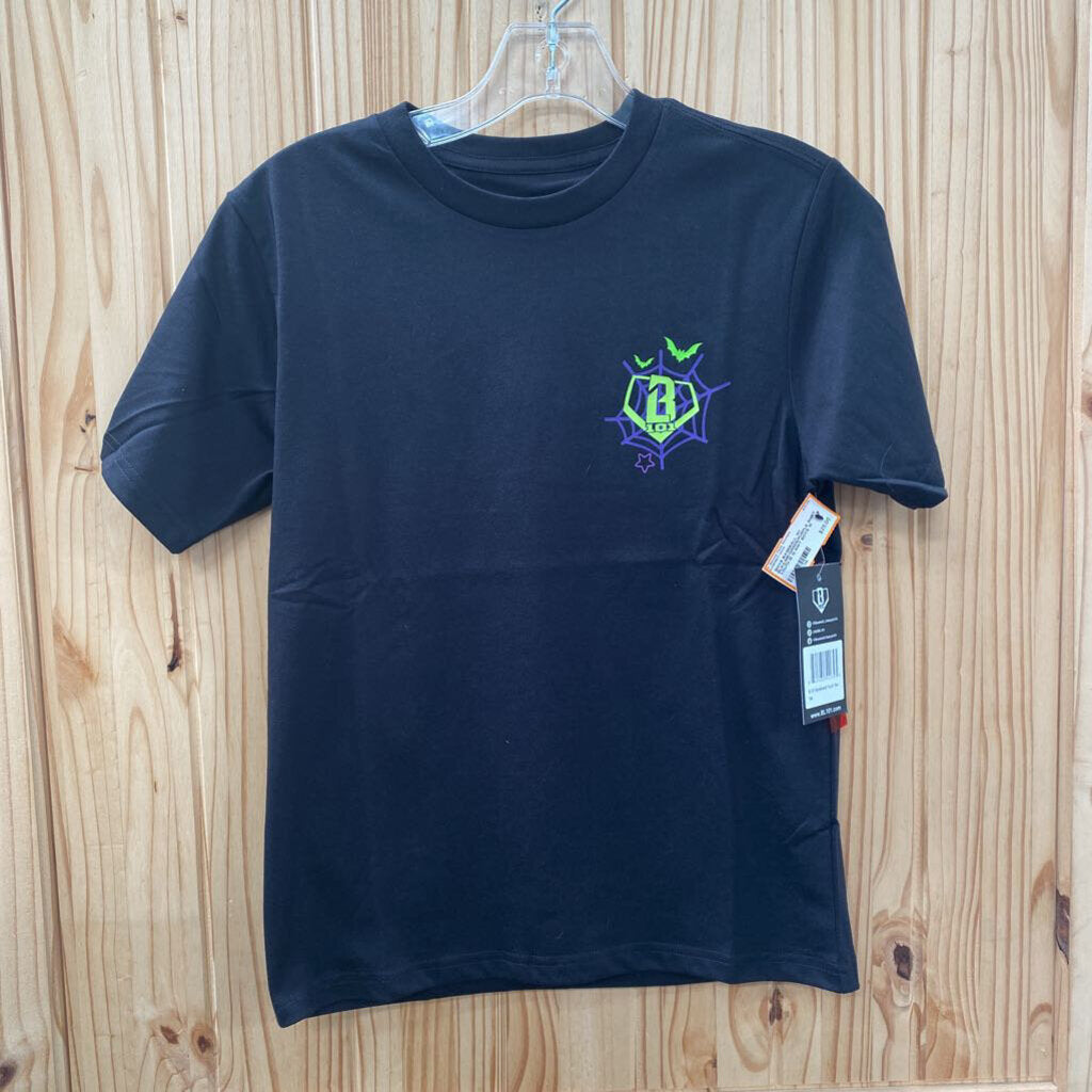BOYS BASEBALL 101 BLK/LIME/GREEN/PURPLE SHIRT YOUTH M 10 NWT