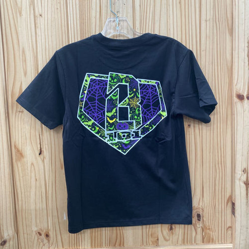 BOYS BASEBALL 101 BLK/LIME/GREEN/PURPLE SHIRT YOUTH M 10 NWT